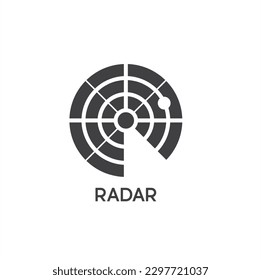 ilustración de radar, icono de radar, arte vectorial.