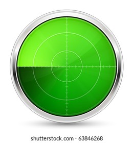 Illustration of radar or oscilloscope monitor