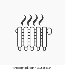 illustration of radiator, vehicle part, vector art.