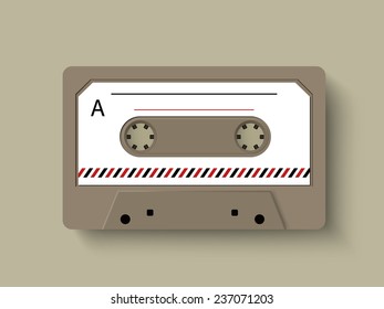 Illustration of a radio cassette.