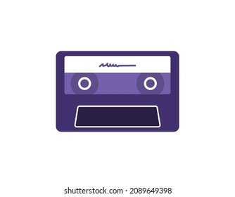 illustration of a radio cassette. flat cartoon style. vector design