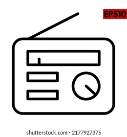 Illustration of Radio Line Icon