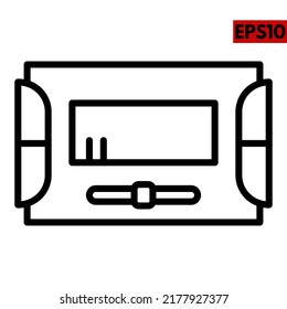 Illustration of Radio Line Icon