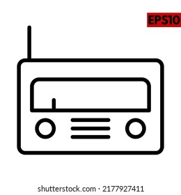 Illustration of Radio Line Icon