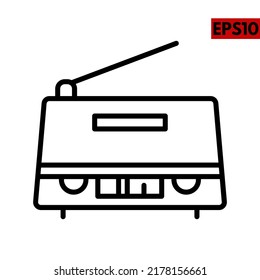 Illustration of radio line icon