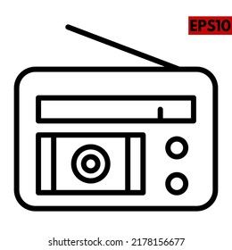 Illustration of radio line icon