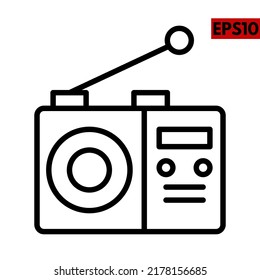 Illustration of radio line icon