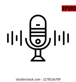 Illustration of radio line icon
