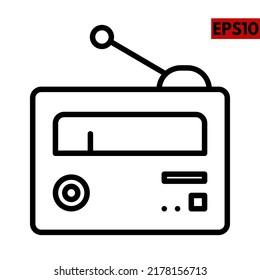 Illustration of radio line icon
