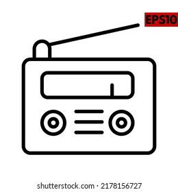 Illustration of radio line icon