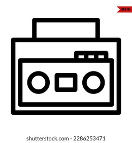 illustration of radio line icon 