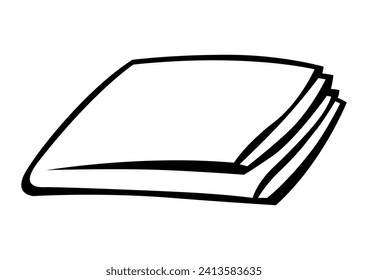 Illustration of rag. Housekeeping cleaning item for service and advertising.