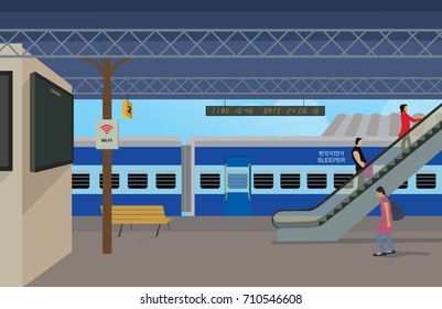 Illustration Of Railway Station