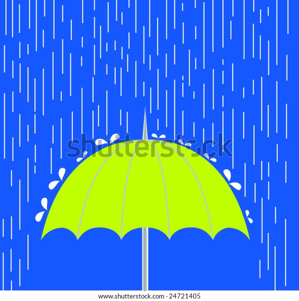 Illustration Rain Falling Onto Umbrella Stock Vector Royalty Free 24721405 5409