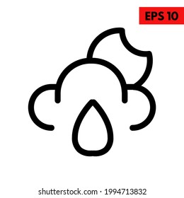 illustration of rain line icon