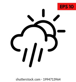 illustration of rain line icon