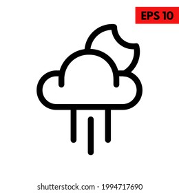 illustration of rain line icon