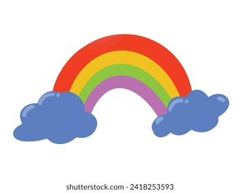 illustration of rainbow cartoon style