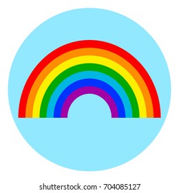 Illustration of rainbow circle icon concept