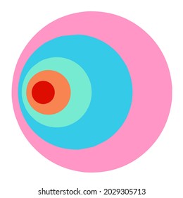 Illustration with rainbow circle. Lgbt flag. Rainbow background.
