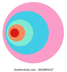 Illustration with rainbow circle. Lgbt flag. Rainbow background.