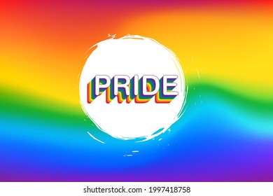 illustration of Rainbow colored background showing LGBT support for Lesbian, Gay, Bisexual and Transgender community