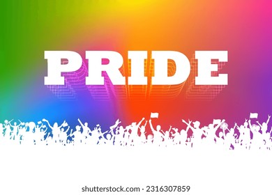 illustration of Rainbow colored background showing LGBT support for Lesbian, Gay, Bisexual and Transgender community
