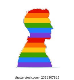 illustration of Rainbow colored background showing LGBT support for Lesbian, Gay, Bisexual and Transgender community