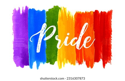 illustration of Rainbow colored background showing LGBT support for Lesbian, Gay, Bisexual and Transgender community