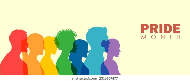 illustration of Rainbow colored background showing LGBT support for Lesbian, Gay, Bisexual and Transgender community
