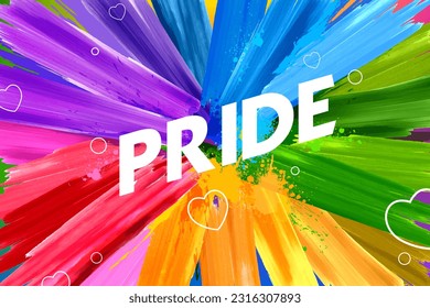 illustration of Rainbow colored background showing LGBT support for Lesbian, Gay, Bisexual and Transgender community