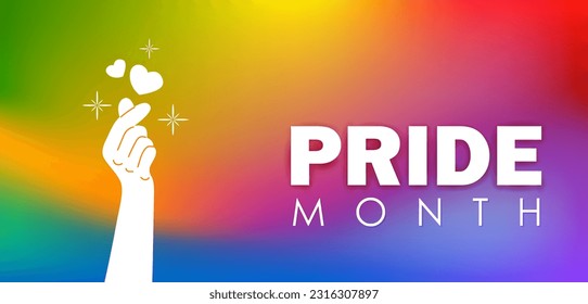 illustration of Rainbow colored background showing LGBT support for Lesbian, Gay, Bisexual and Transgender community