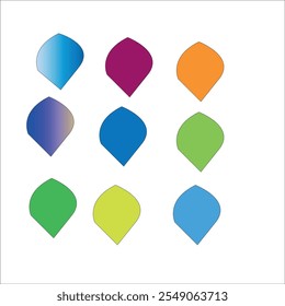 illustration of rainbow colored liquid bubbles shape isolated on a white background.