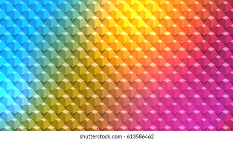 Illustration with rainbow cubes.