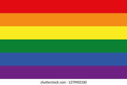 Illustration Rainbow Flag for the creative use in graphic design