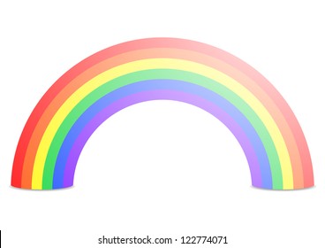 illustration of a rainbow isolated on white