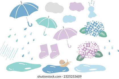 Illustration of a rainy day