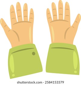 Illustration of Raised Hands in Islamic Prayer Dua. Islamic Worship and Connection to the Divine through Prayer