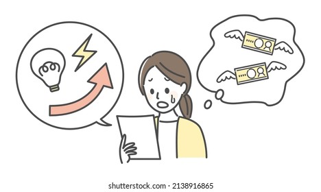 illustration of raising electricity bill