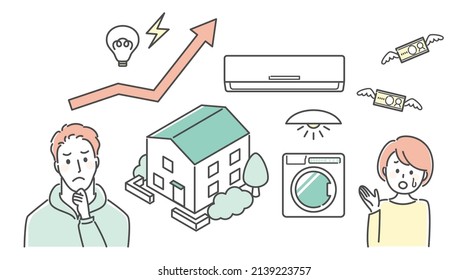 illustration of raising electricity bill