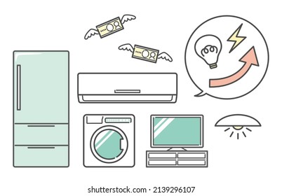 illustration of raising electricity bill