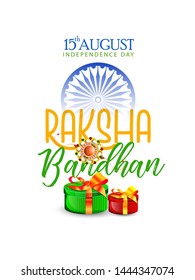 illustration of Raksha Bandhan with 15 august ,Indian Independence Day with new concept 