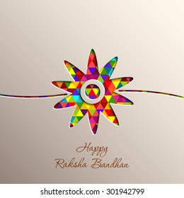 Illustration of Raksha Bandhan with beautiful rakhi.