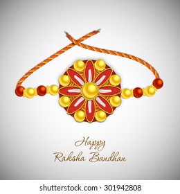 Illustration of Raksha Bandhan with beautiful rakhi.