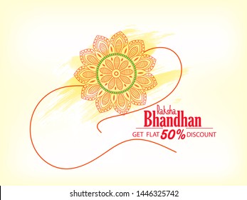 illustration of Raksha bandhan with Decorative Rakhi for Raksha Bandhan, celebration Indian festival of brother and sister