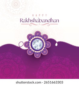 Illustration of Raksha Bandhan festival concept with beautiful Rakhi and brother sister characters. Creative design of Rakhi festival with floral background sweets and lights.
