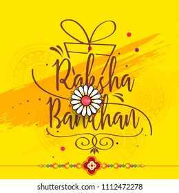 Illustration Of Raksha Bandhan Greeting Card Design.