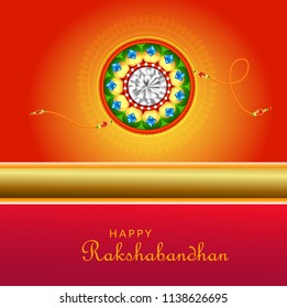 Illustration Of Raksha Bandhan Greeting Card Design.