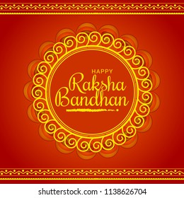 Illustration Of Raksha Bandhan Greeting Card Design.