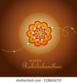 Illustration Of Raksha Bandhan Greeting Card Design.